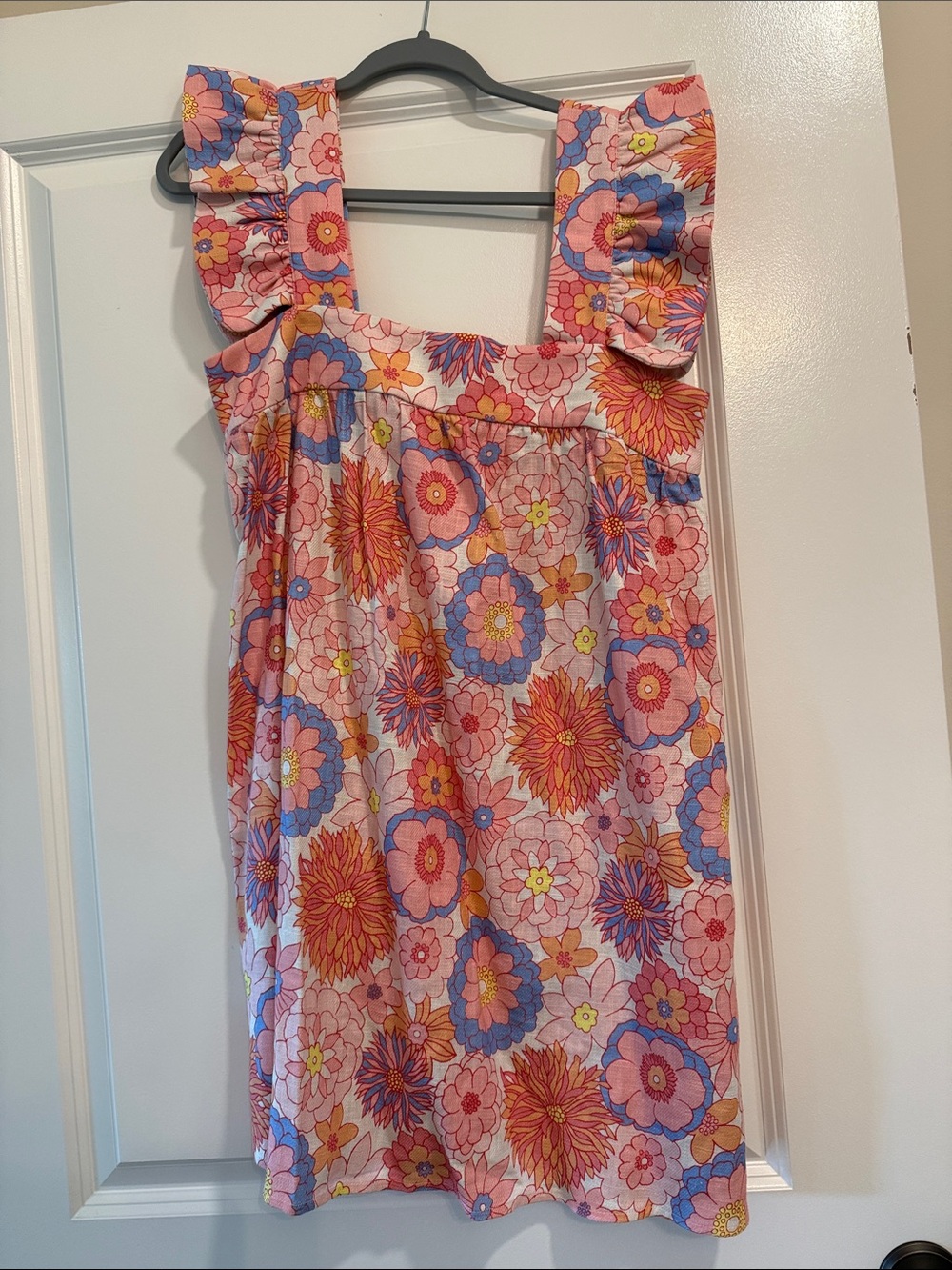 Tuckernuck Pink Multi Floral Flutter-Strap Mini Dress